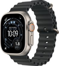 Apple Watch Ultra 3 (2025) 49mm Natural Titanium Case with Black Ocean Band