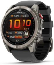 Смарт-часы Garmin Fenix 8 Pro 51 mm Amoled Sapphire Lens Titanium With Graphite/Black Silicone Band, серый (010-03199-11)