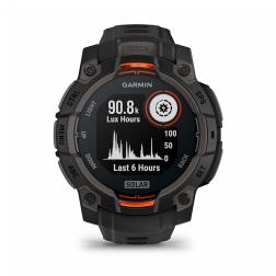 Умные часы Garmin Instinct 3 45mm Solar, черный с черным ремешком (010-02934-40)
