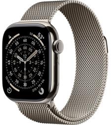 Apple Watch Series 11 42mm Natural Titanium Case with Milanese Loop Natural