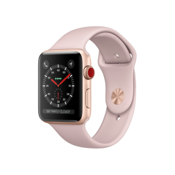 Apple Watch Series 3 38mm GPS+Cellular Gold Aluminum Case with Pink Sand Sport Band