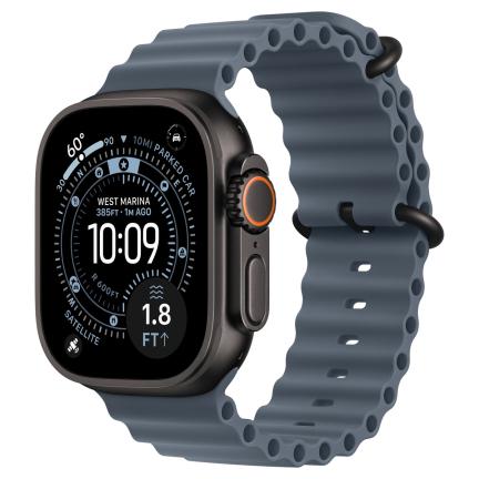Apple Watch Ultra 3 (2025) 49mm Black Titanium Case with Anchor Blue Ocean Band