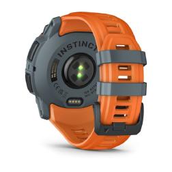 Умные часы Garmin Instinct 3 50mm Solar, серый с оранжевым ремешком (010-02935-01)