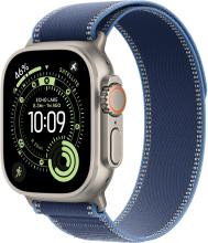 Apple Watch Ultra 3 (2025) 49mm Natural Titanium Case with Blue/Bright Blue Trail Loop (M/L)