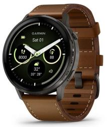 Умные часы Garmin Venu 4 45mm Slate with Black Silicone Band and Brown Leather Band (010-03014-03)