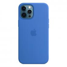 Силиконовый чехол MagSafe для iPhone 12 Pro Max, цвет «Капри»