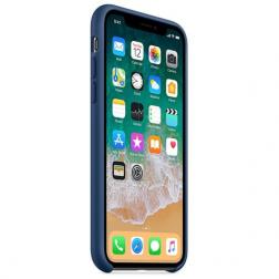 Чехол для iPhone X Силиконовый , цвет «тёмный кобальт»