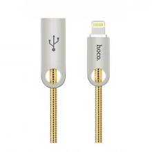 USB кабель Hoco U8 Zinc alloy metal charging cable Lightning (gold)
