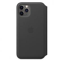 Кожаный чехол Folio для iPhone 11 Pro Max, чёрный цвет