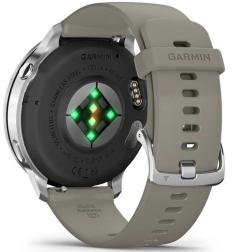 Умные часы Garmin Venu 4 45mm Silver with Silver Gray Silicone Band, серебристый (010-03014-01)