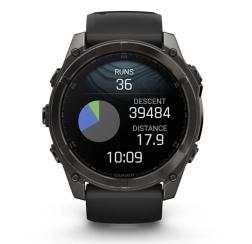 Умные часы Garmin Fenix 8 51 мм AMOLED Sapphire Carbon, Gray DLC Titanium with Black/Pebble Gray Silicone (010-02905-21)