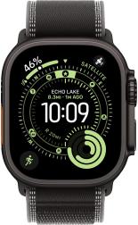 Apple Watch Ultra 3 (2025) 49mm Black Titanium Case with Black/Charcoal Trail Loop (M/L)