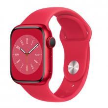 Apple Watch S8 45mm Red Aluminum Case / Red Sport Band