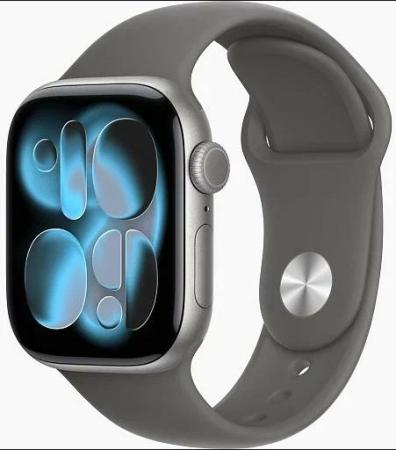 Apple Watch Series 11 42mm Space Gray Aluminum Case with Sport Band Stone Gray