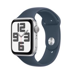 Умные часы Apple Watch SE 2023 GPS 44mm Silver Aluminium Case with Storm Blue Sport Band