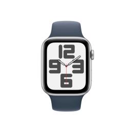 Умные часы Apple Watch SE 2023 GPS 44mm Silver Aluminium Case with Storm Blue Sport Band