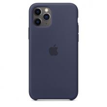 Силиконовый чехол для iPhone 11 Pro, тёмно-синий