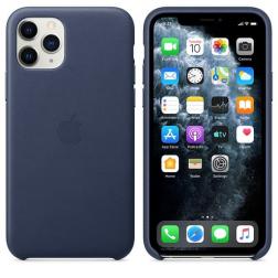 Кожаный чехол для iPhone 11 Pro Max, тёмно‑синий цвет