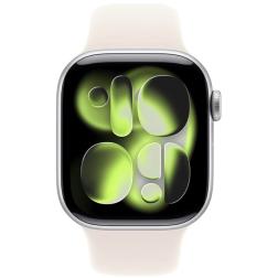 Apple Watch Series 11 42mm Silver Aluminum Case with Sport Band, Starlight