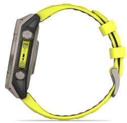 Умные часы Garmin Fenix 8 47mm Solar, Sapphire Titanium with Amp Yellow/Graphite Silicone Band (010-02906-20)